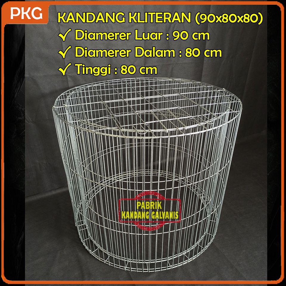 Ukuran Kandang Kliteran Ayam 90x80x80
